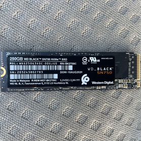 SSD Western Digital SN750 pcie3.0 NVMe 2280 250GB