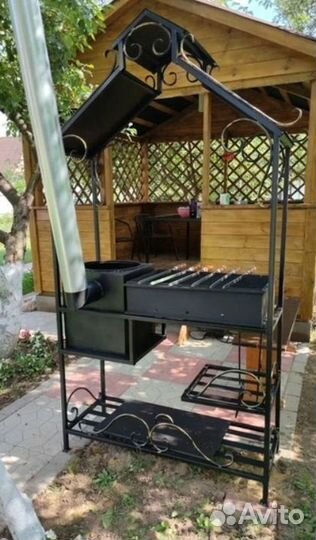 Мангал с крышей