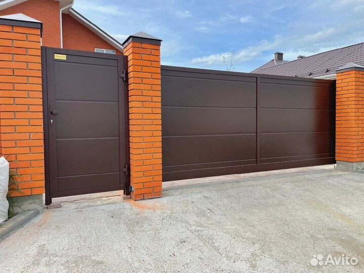 Откатные ворота под ключ, замена балки