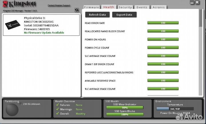 SSD kingston 2.5'' SATA 256GB