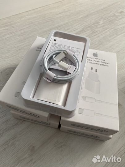 Зарядка iPhone адаптер + Кабель Type-C Lightning