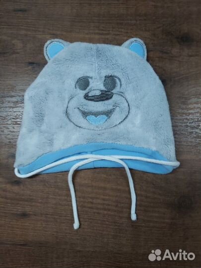 Шапка зимняя для мальчика 6-12 месяцев