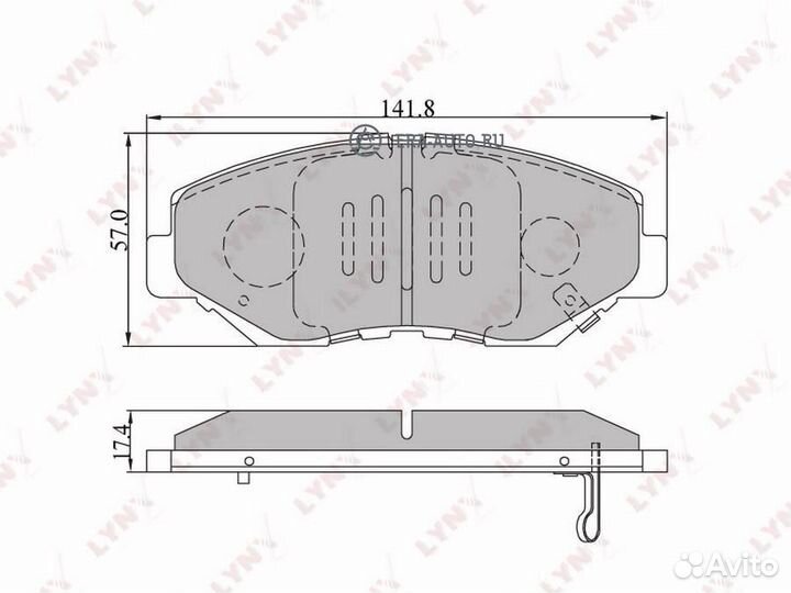 Lynxauto BD-3404 Колодки тормозные дисковые передн