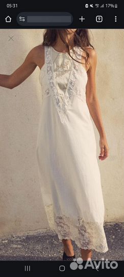 Zara Кружевное платье, новое