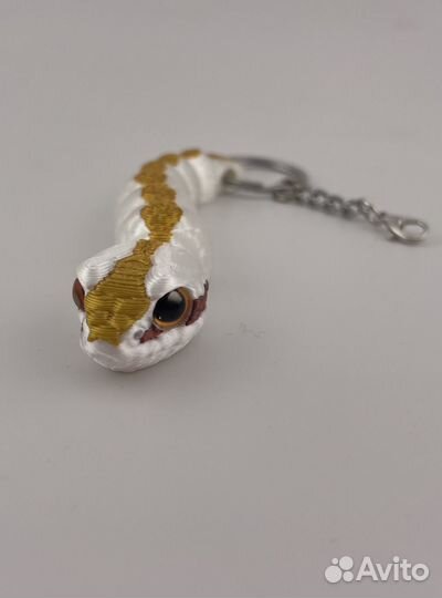 Змея брелок подвижная 3D