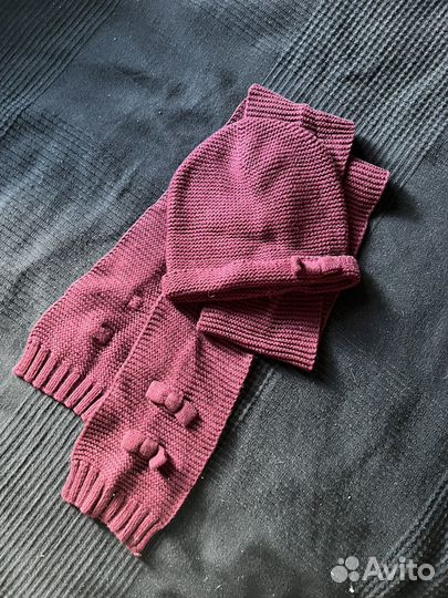 Вязанный комплект шапка и шарф