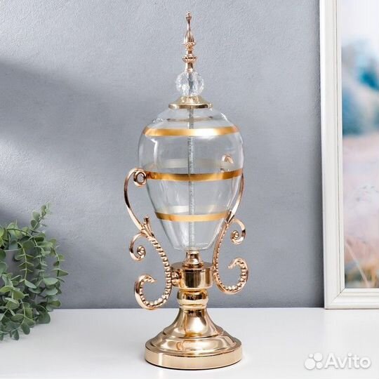 Сувенир интерьерный металл, стекло 'Изящный кубок'