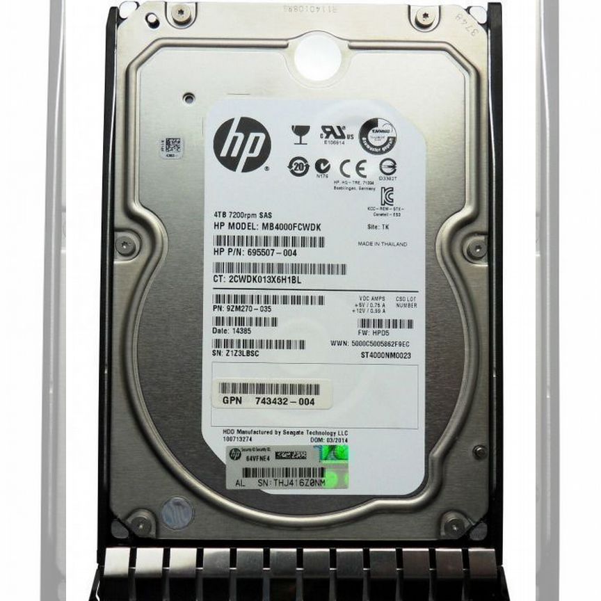 [743432-004] Жесткий Диск Hp 743432-004 4tb Sas 3,5" Hdd