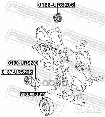 Натяжитель ремня toyota majesta URS206,UZS207 2