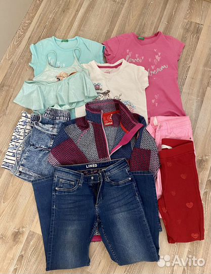 Фирменные вещи пакетом на девочку 122 128