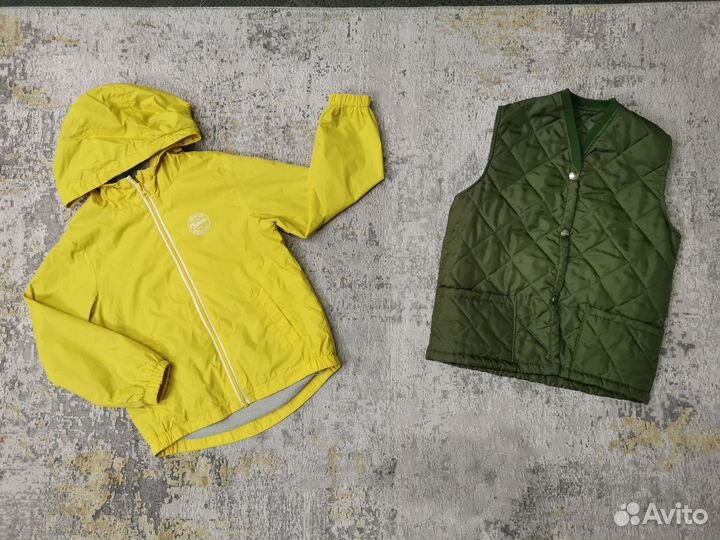 Куртка-Ветровка и стеганный жилет 116