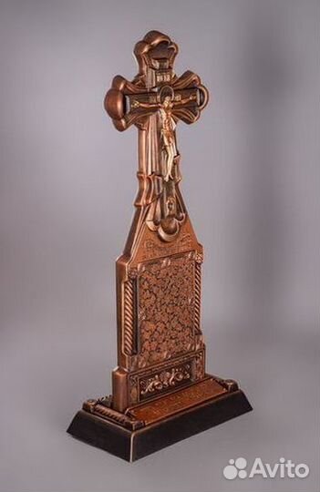 Крест надгробный литой с цветником