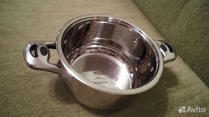 Подарок Новая кастрюля 6,3л нерж.сталь Millеrhаus