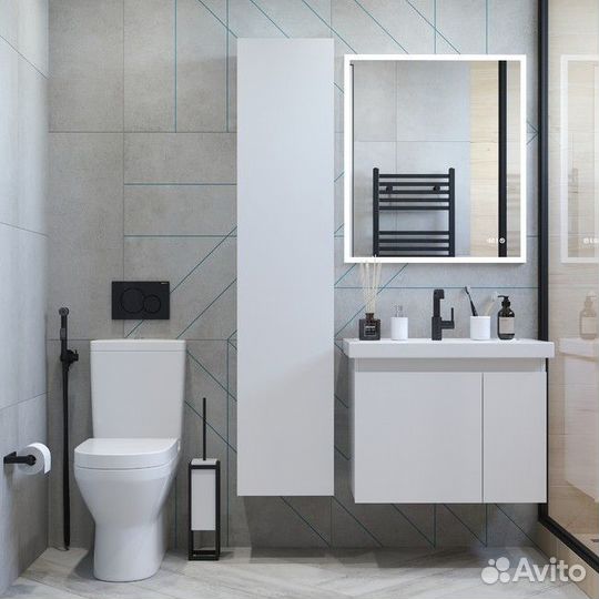 Тумба с раковиной briz Бьелла 60 Белый (глянец) 364 03-18060-06 00 бел