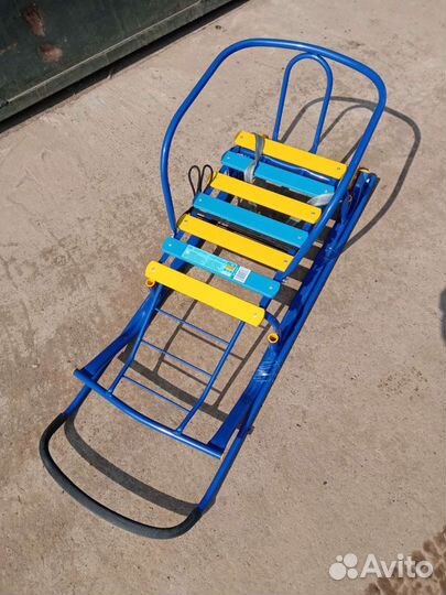 Санки Ника Тимка 5 Комфорт с колесом Синий т5к