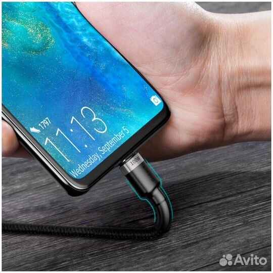 Кабель Type C - Type C 2m Baseus Cafule #395461