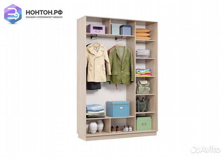 Шкаф-купе двухдверный Аламак ясень шимо светлый