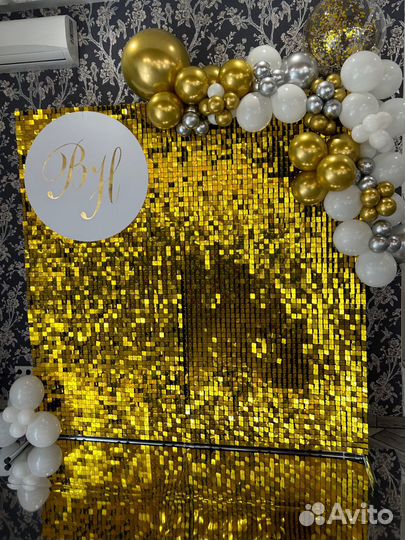 Аренда фотозоны с пайетками