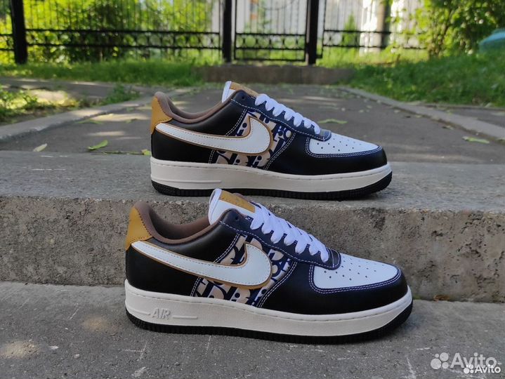 Кеды кожаные Nike air force, x Louis Vuitton