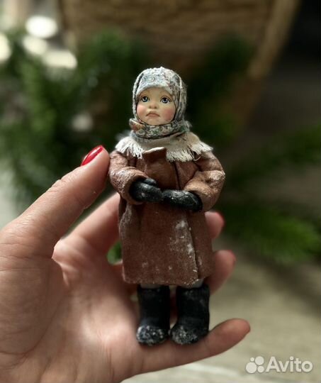 Ватная елочная игрушка