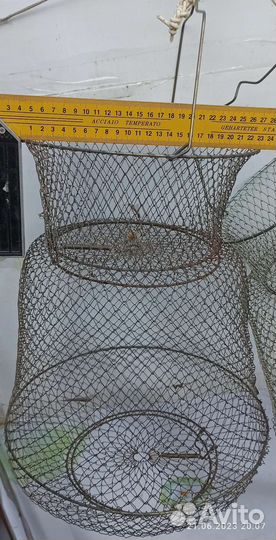 Садок рыболовный металлический. 2 шт
