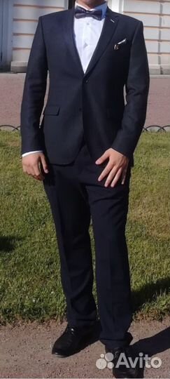 Брюки темно-синие, 52 размер