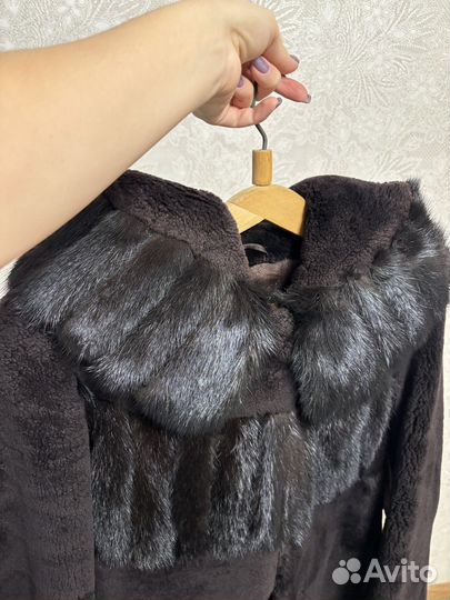 Шуба мутон и норка натуральная