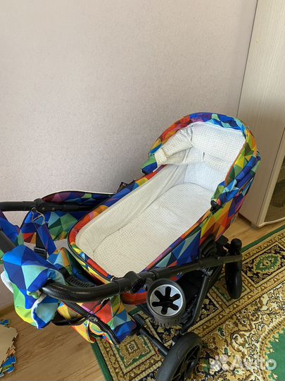Коляска Adamex 2 в 1 Reggio в цвете Y123 (радуга)