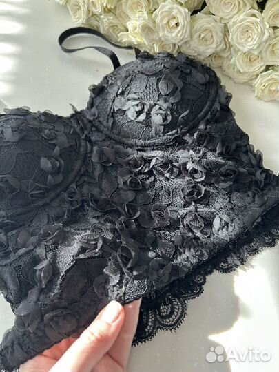 Топ корсет черный