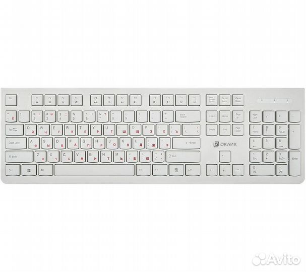Клавиатура Оклик 505M, белый