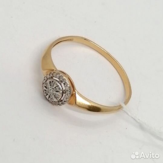 Кольцо / размер 19,5 / 1,39г / Золото585 / бриллианты
