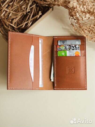 Обложка для автодокументов натуральная кожа