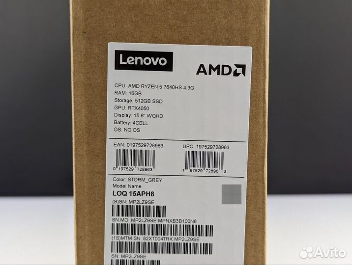 Lenovo LOQ 15APH8 ryzen 5 165Hz RTX 4050 wqhd