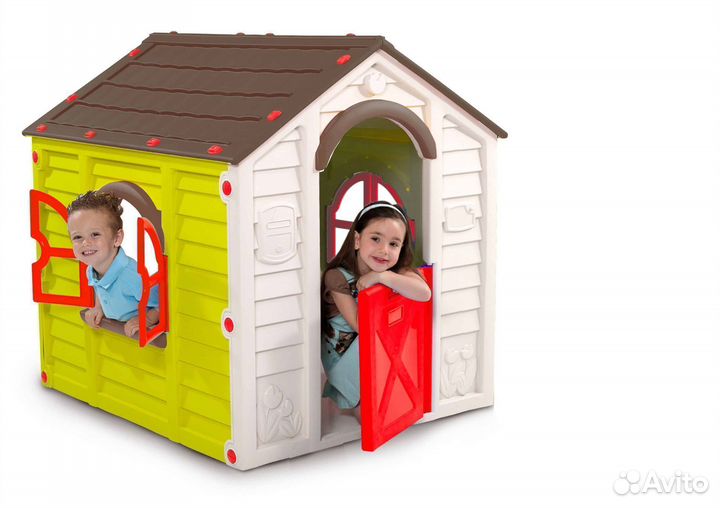 Детский игровой пластиковый домик 114*114*151 см