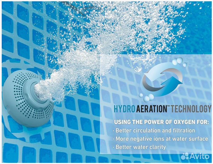 Насос - помпа для очистки воды в бассейне +Аэрация