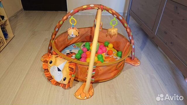 Развивающий коврик-манеж игровой 3в1