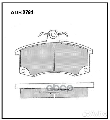 Колодки тормозные дисковые ADB2794 allied nippon