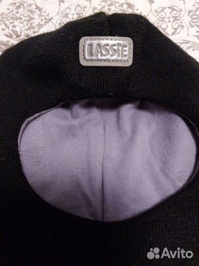 Шапка шлем на мальчика lassie 44-46 черная