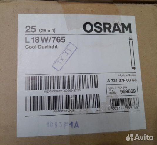 Лампа линейная люминесцентная L18 osram