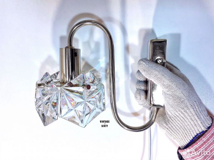 Настенный светильник бра хрусталь СССР 70-80-гг