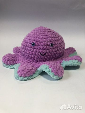 Вязаная игрушка Осьминожка перевертыш амигуруми