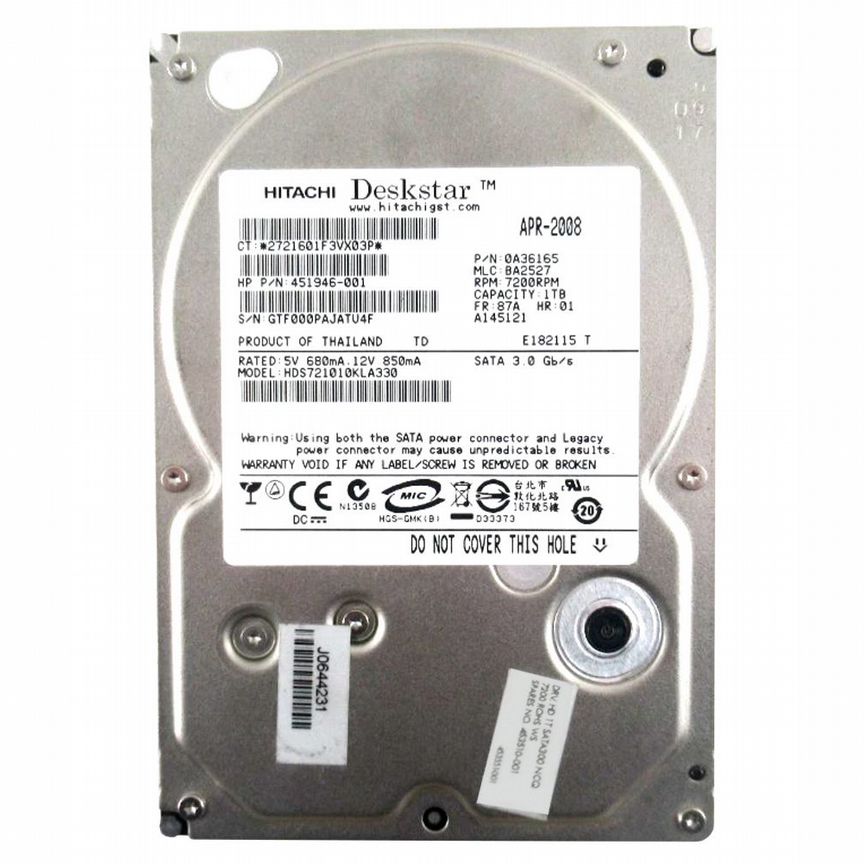[453510-001] Жесткий Диск Hp 1tb Sata2 3,5" Hdd 453510-001