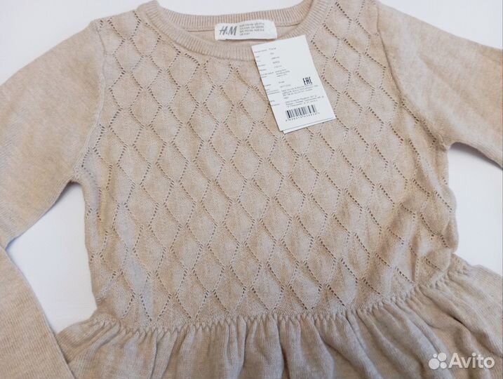 Вязаное платье hm новое для девочки
