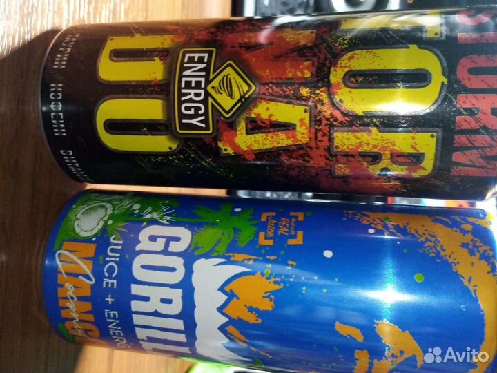 Банки от энергетиков Gorilla и Tornado