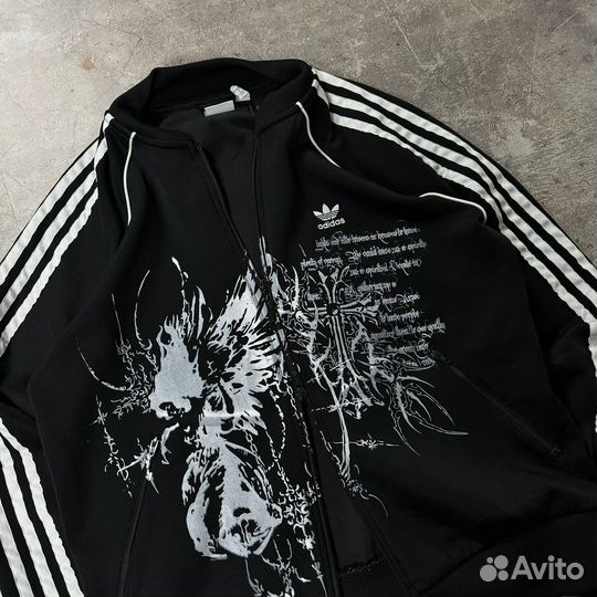 Готическое Зип-Худи Adidas (Affliction, y2k type)