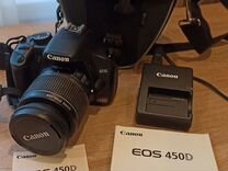 Зеркальный фотоаппарат canon EOS 450D