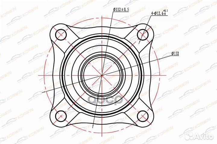 Ступица колеса korwin передняя ABS toyota L C