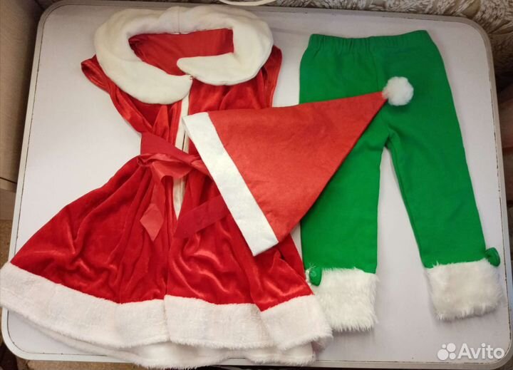 Костюм гнома, санты новогодний