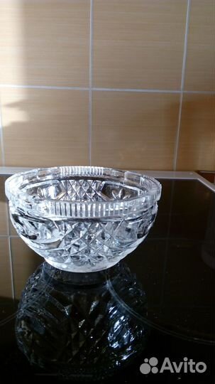 Ваза и салатник хрустальный