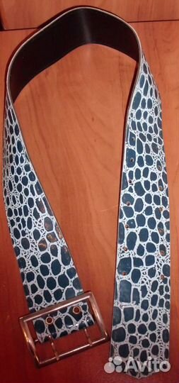 Ремень пятнистый кожзам ширина 5.5 см длина 87 см